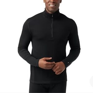 Smartwool Men's Black Quarter-Zip Thermal Base Layer